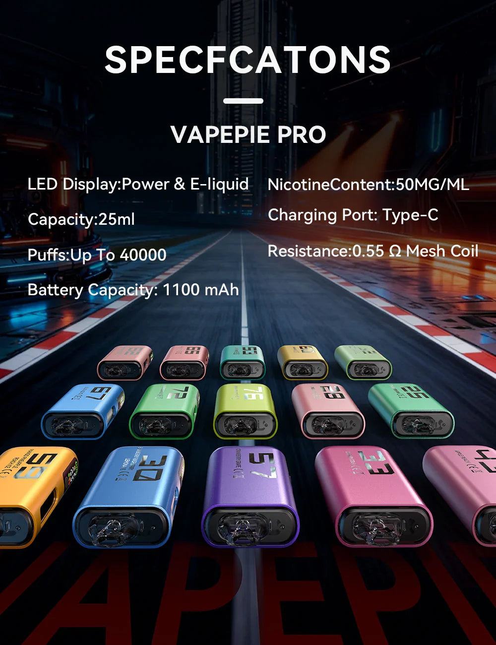 WATERMELONLEMON ICE-Vapepie PRO 40000 Zaciągnięć