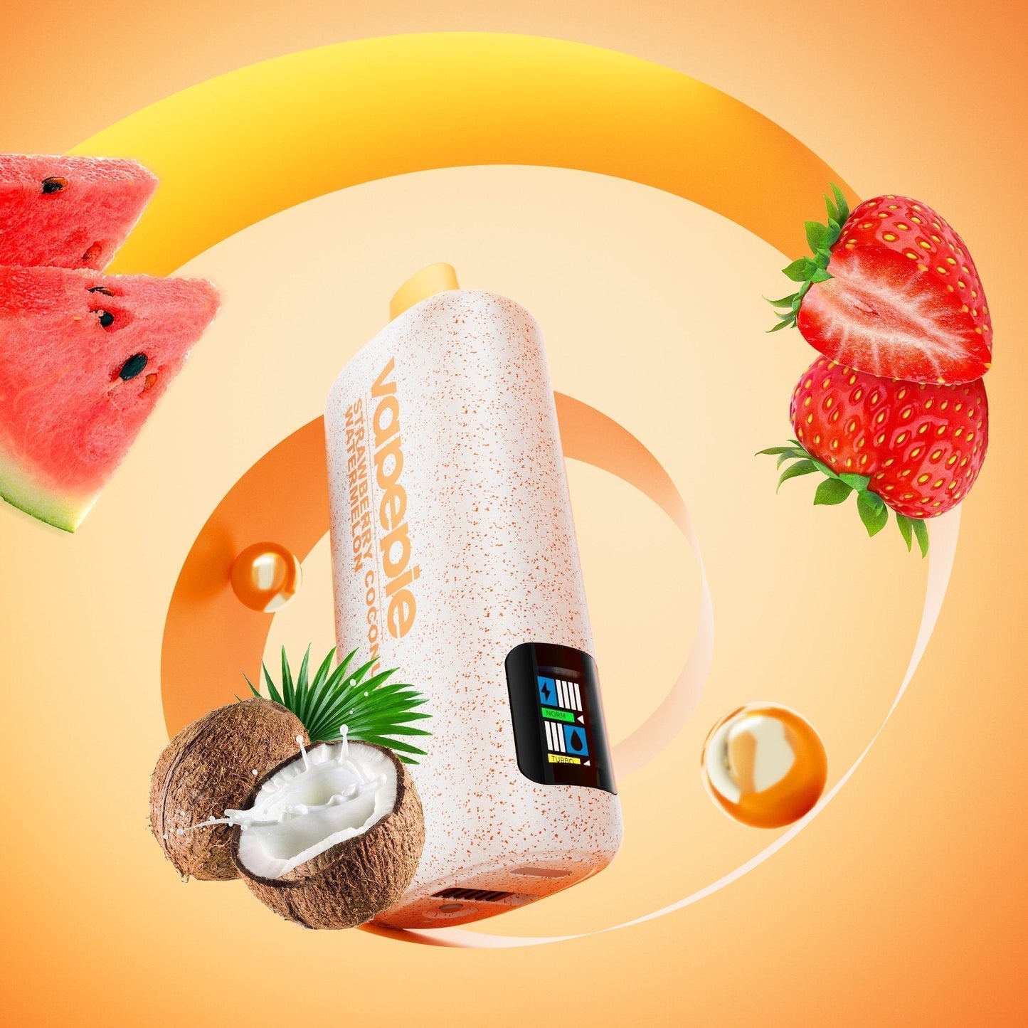VAPEPIE PowerGo 9800 PUFFS – TRUSKAWKA KOKOS ARBUZ